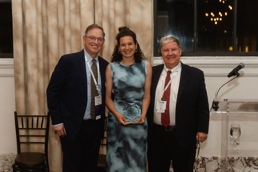 Maria Vasileiadi, PhD, receiving the 2026 Bob Sammons Clinical TMS Research Grant
